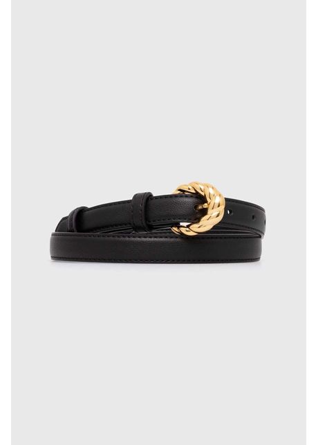 Answear lab curea de piele femei culoarea negru