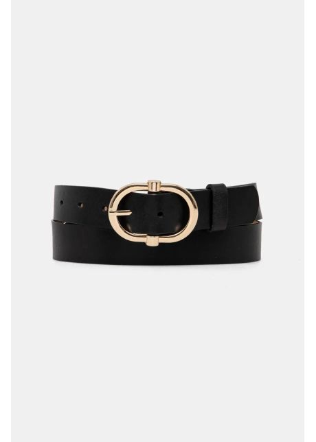 Answear lab curea de piele femei culoarea negru