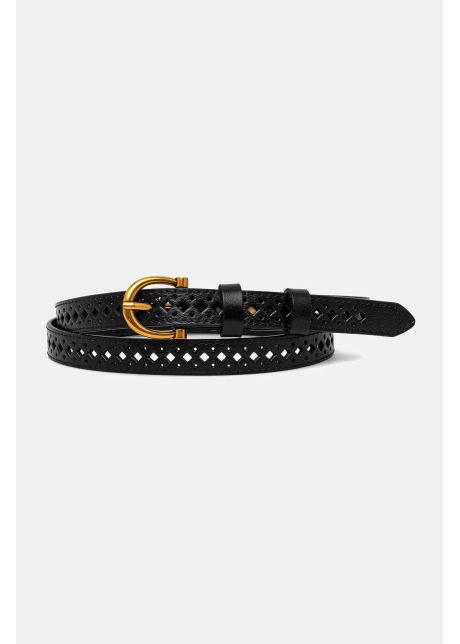 Answear lab curea de piele femei culoarea negru