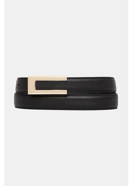 Answear lab curea de piele femei culoarea negru
