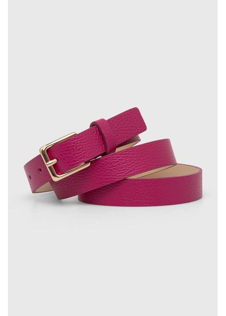 Answear lab curea de piele femei culoarea roz