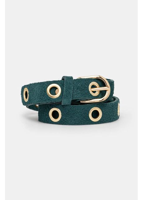 Answear lab curea din piele intoarsa culoarea verde