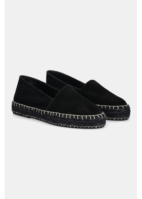 Answear lab espadrile din piele intoarsa culoarea negru cu platforma