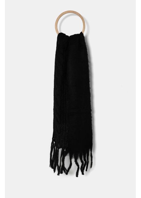 Answear lab fular femei culoarea negru neted