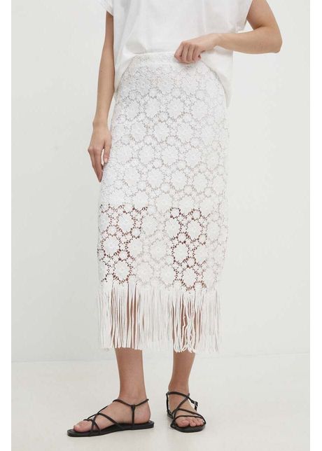 Answear lab fusta culoarea alb midi drept