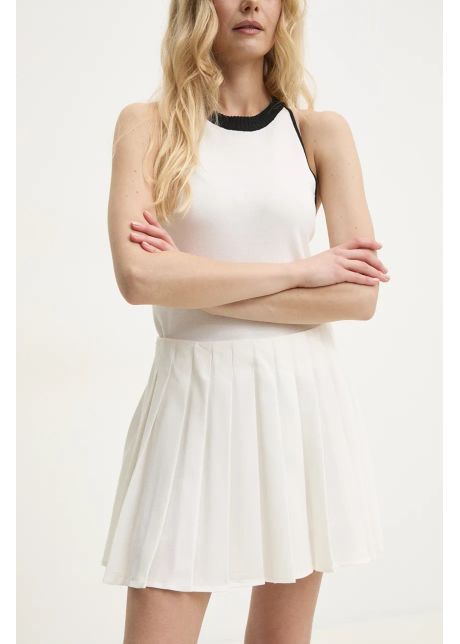 Answear lab fusta culoarea alb mini evazati