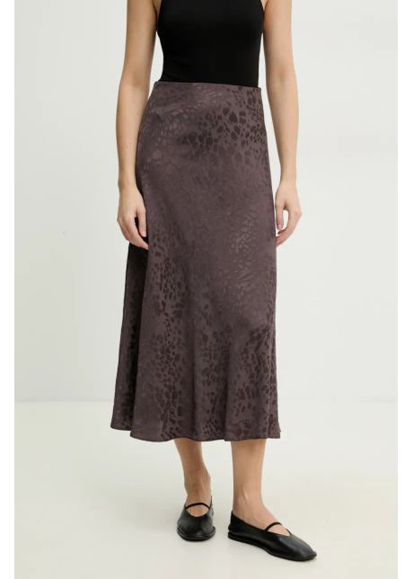 Answear lab fusta culoarea maro midi evazati