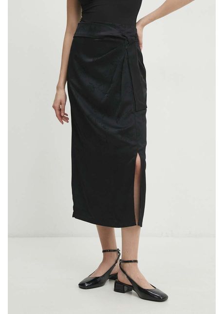 Answear lab fusta culoarea negru midi drept