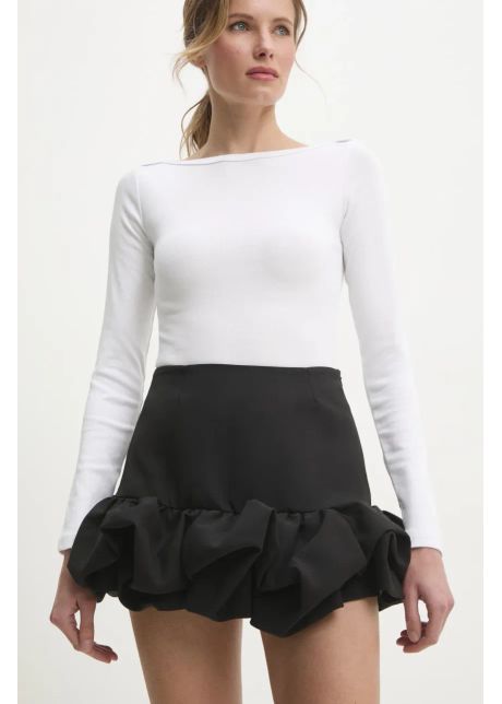 Answear lab fusta culoarea negru mini evazati