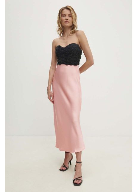 Answear lab fusta culoarea roz maxi drept