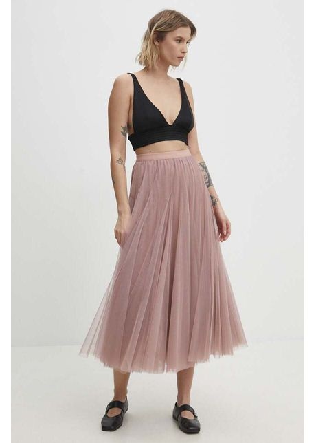 Answear lab fusta culoarea roz maxi evazati