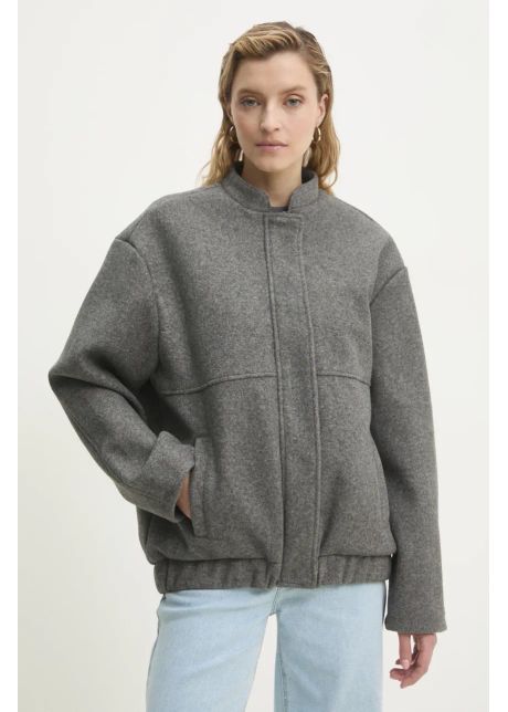 Answear lab geaca culoarea gri de tranzitie