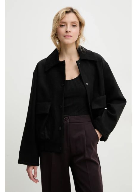 Answear lab geaca culoarea negru de tranzitie