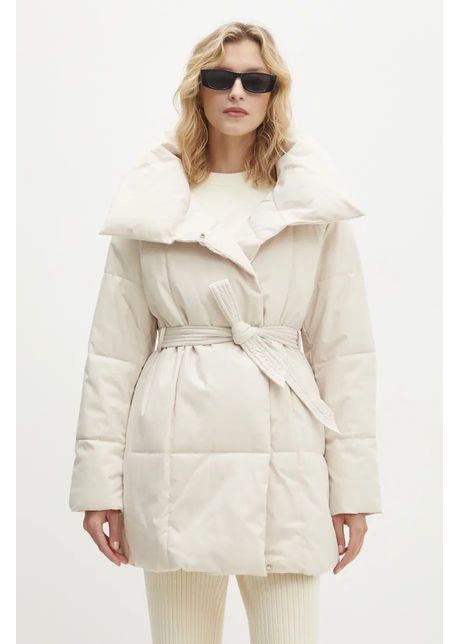 Answear lab geaca femei culoarea bej de iarna oversize