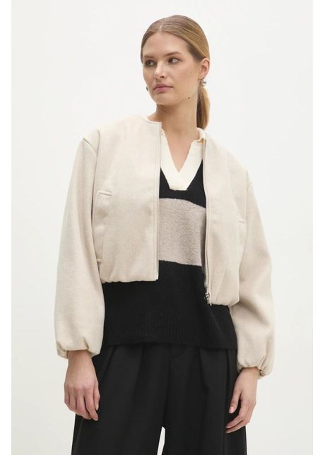 Answear lab geaca femei culoarea bej de tranzitie