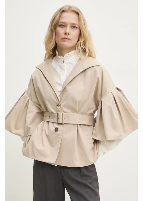 Answear lab geaca femei culoarea bej de tranzitie