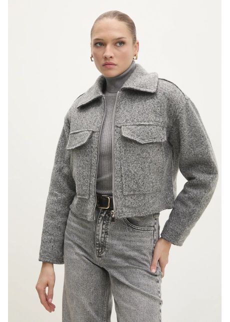Answear lab geaca femei culoarea gri de tranzitie