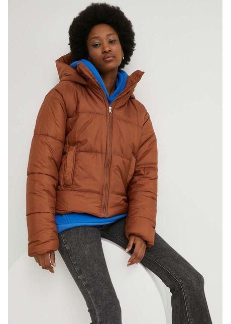 Answear lab geaca femei culoarea maro de iarna oversize