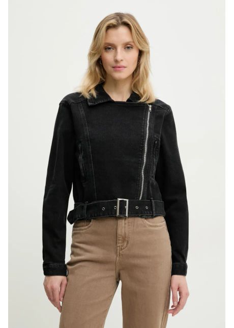 Answear lab geaca jeans culoarea negru de tranzitie