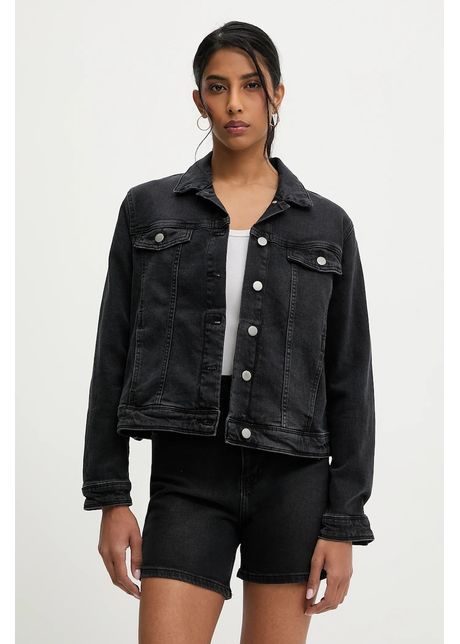 Answear lab geaca jeans culoarea negru de tranzitie