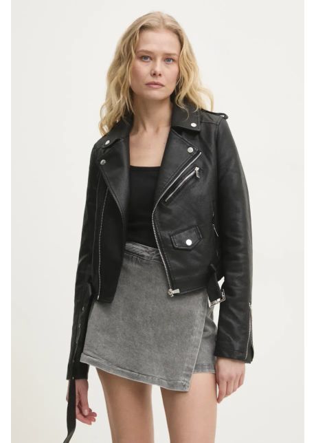 Answear lab geaca ramones culoarea negru de tranzitie