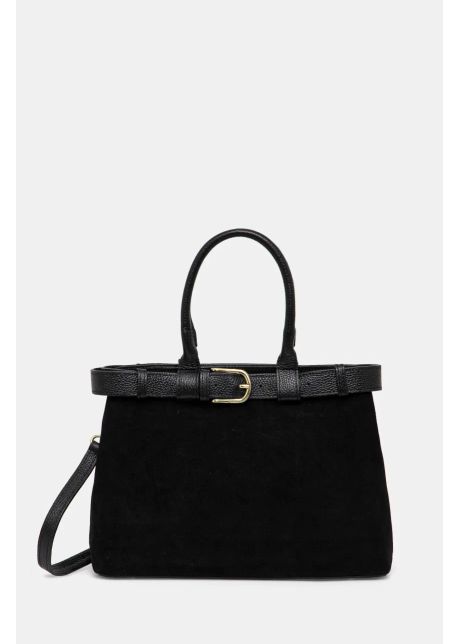 Answear lab geanta de mana din piele intoarsa culoarea negru