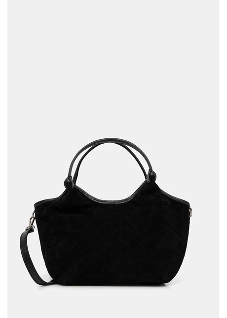 Answear lab geanta de mana din piele intoarsa culoarea negru