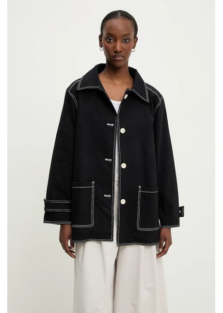 Answear lab jachet de c ma din bumbac culoarea negru de tranzitie