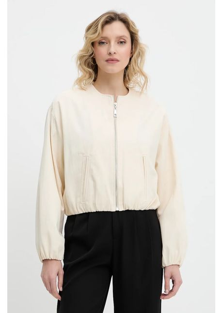 Answear lab jacheta de bumbac culoarea bej de tranzitie