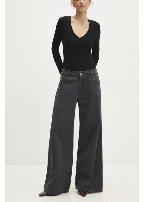 Answear lab jeansi femei culoarea negru