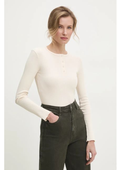 Answear lab longsleeve culoarea bej
