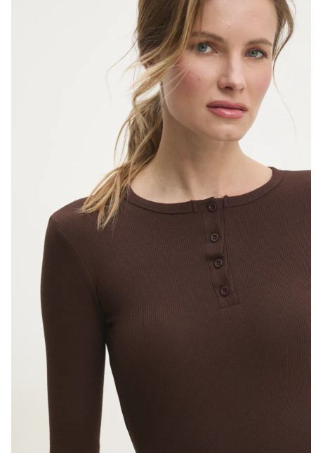 Answear lab longsleeve culoarea maro