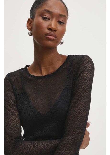 Answear lab longsleeve culoarea negru
