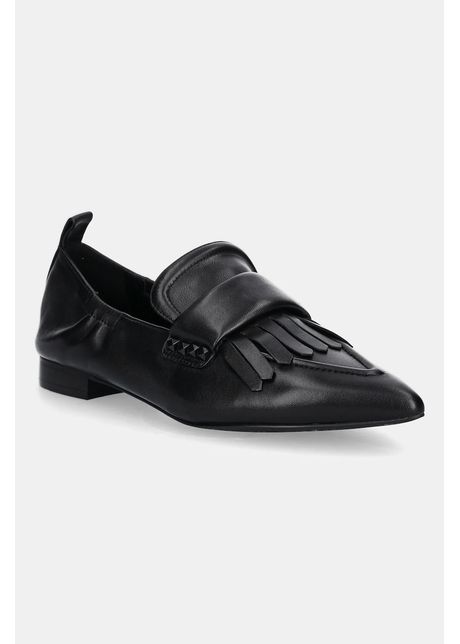 Answear.LAB mocasini de piele culoarea negru, cu toc plat