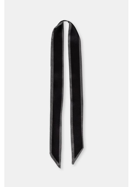 Answear lab o esarfa cu matase culoarea negru modelator
