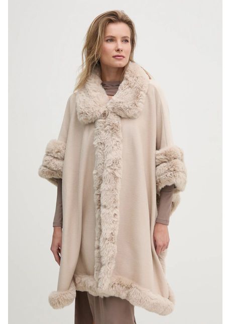Answear lab palton femei culoarea bej de tranzitie oversize