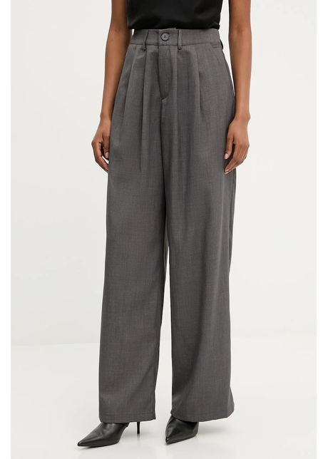 Answear.LAB pantaloni culoarea gri, lat, high waist