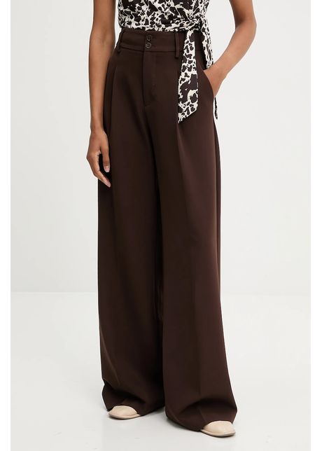 Answear.LAB pantaloni culoarea maro, drept, high waist
