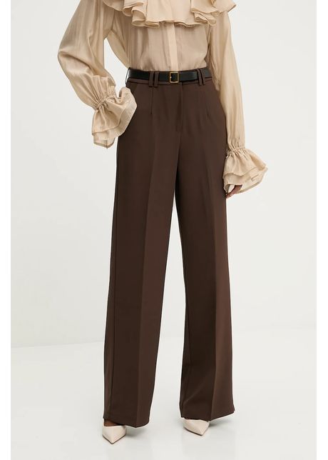 Answear.LAB pantaloni culoarea maro, lat, high waist