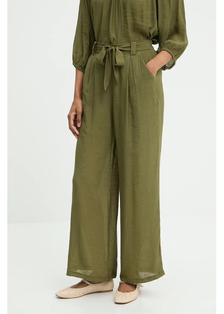 Answear.LAB pantaloni culoarea verde, lat, high waist