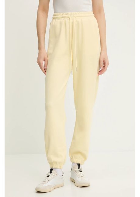Answear lab pantaloni de trening culoarea galben neted