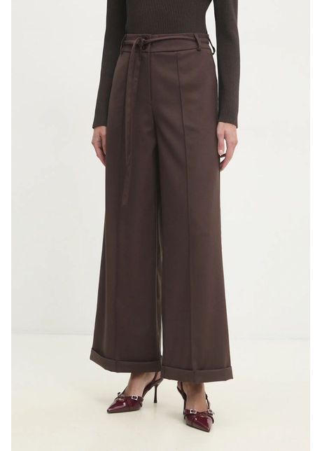 Answear lab pantaloni femei culoarea maro neted