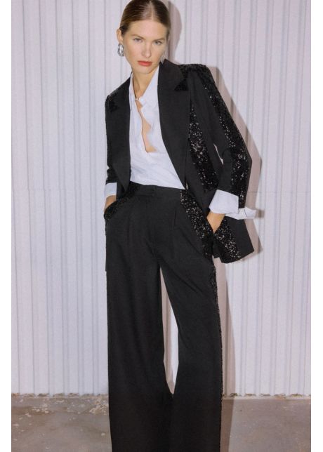 Answear lab pantaloni femei culoarea negru drept high waist