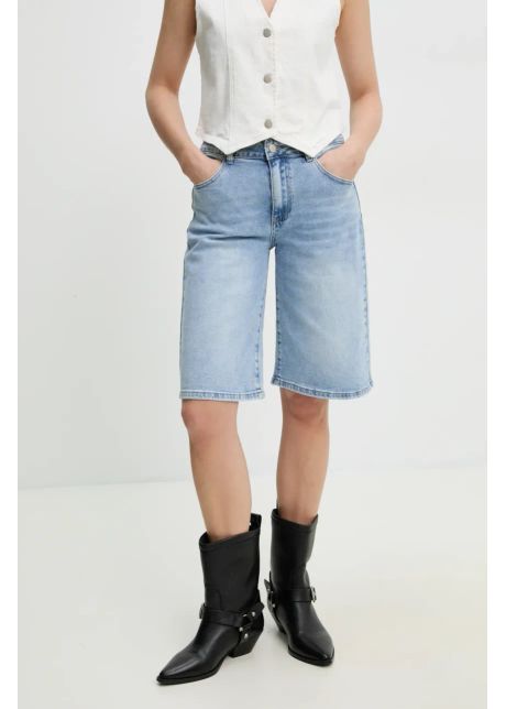 Answear lab pantaloni scurti jeans femei neted high waist