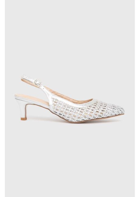 Answear lab pantofi cu toc culoarea argintiu