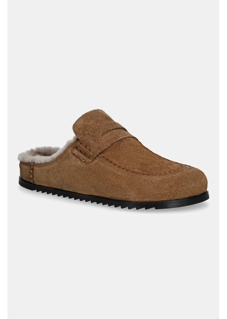 Answear.LAB papuci din piele culoarea maro