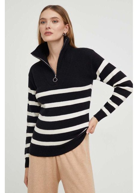 Answear lab pulover de ca mir culoarea negru