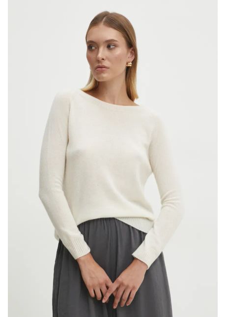 Answear lab pulover de lana femei culoarea bej light