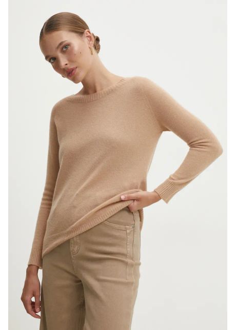 Answear lab pulover de lana femei culoarea maro light