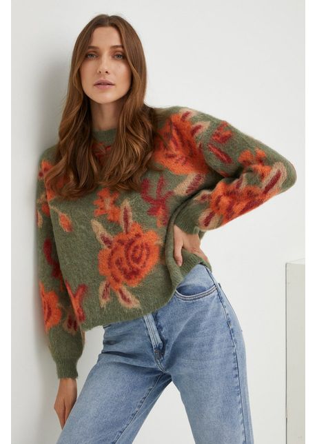 Answear lab pulover de lana femei culoarea verde c lduros